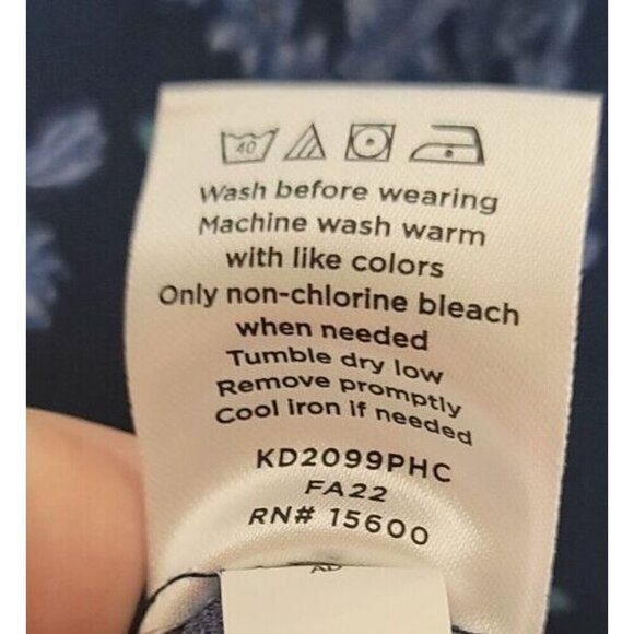 Draper James RSVP Body Suit Blouse XXL Floral Button Ruffle Sleeve Boho Prairie - Picture 13 of 13